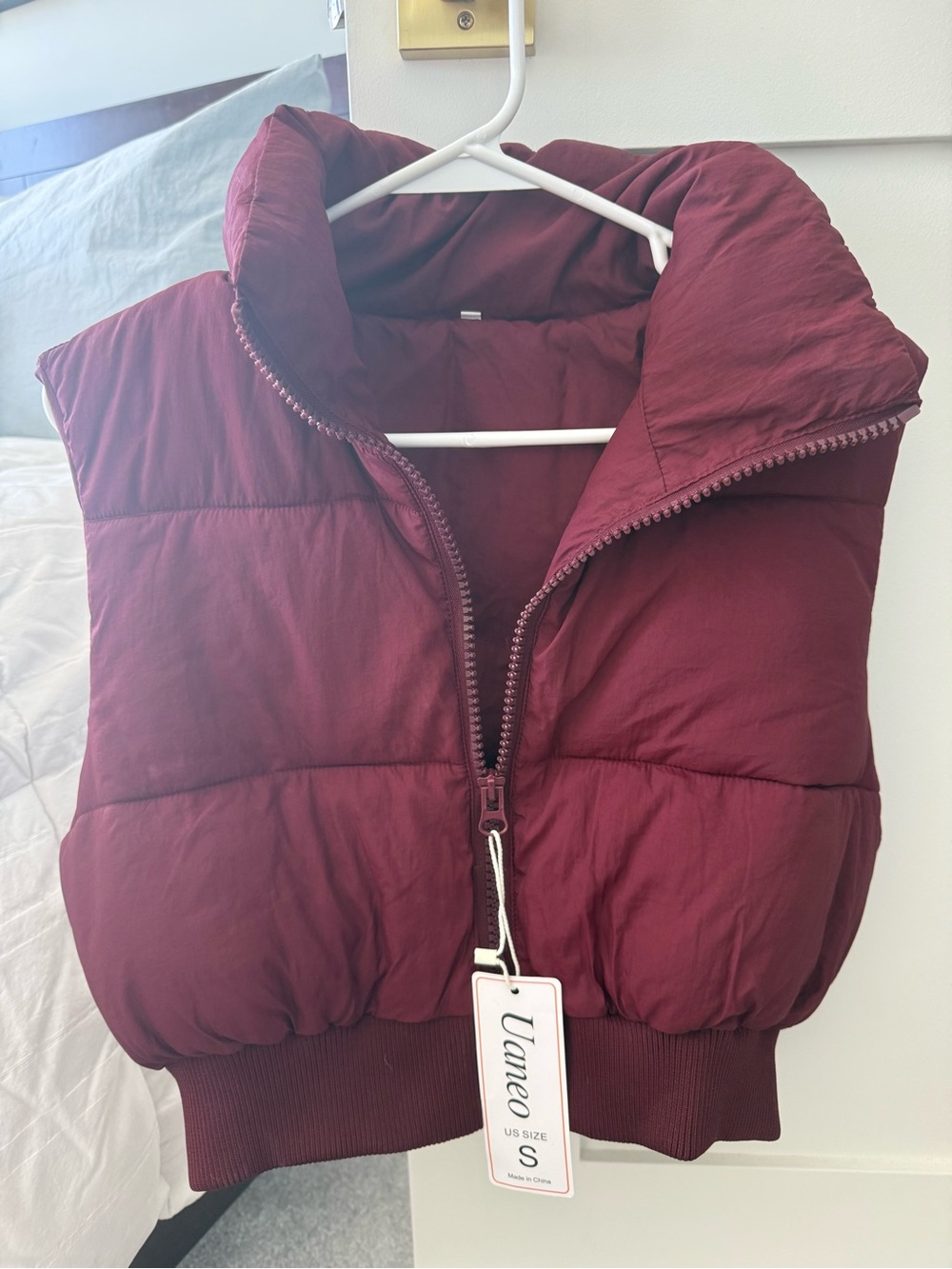 Maroon puffer vest